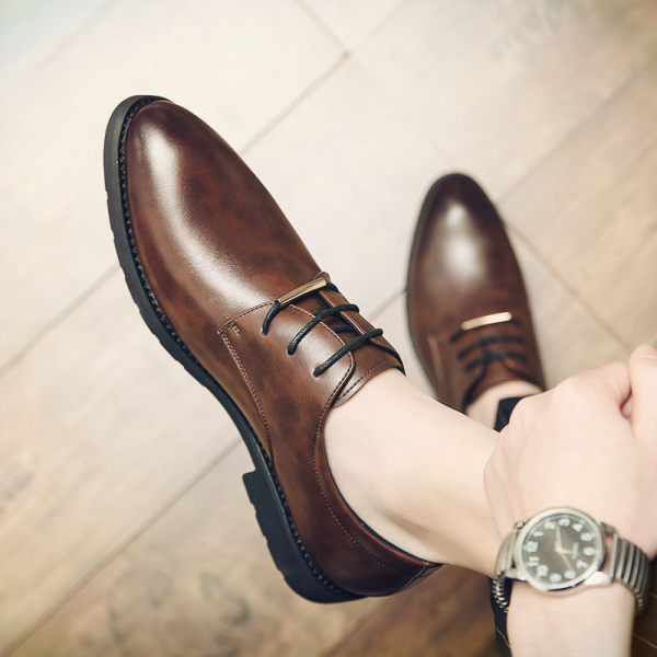 Vīriešu eko ādas apavi ar šņorēm - oficiālais modelis