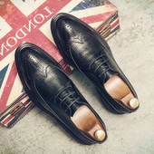 Öko bőrből készült férfi formális cipő fűzős új modell