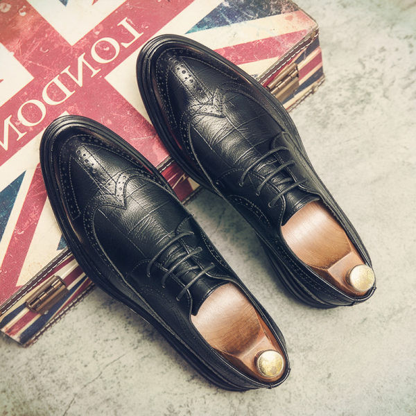 Öko bőrből készült férfi formális cipő fűzős új modell