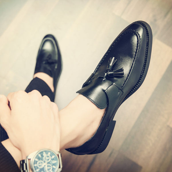 Eko bőrből készült formális zárt férfi cipő