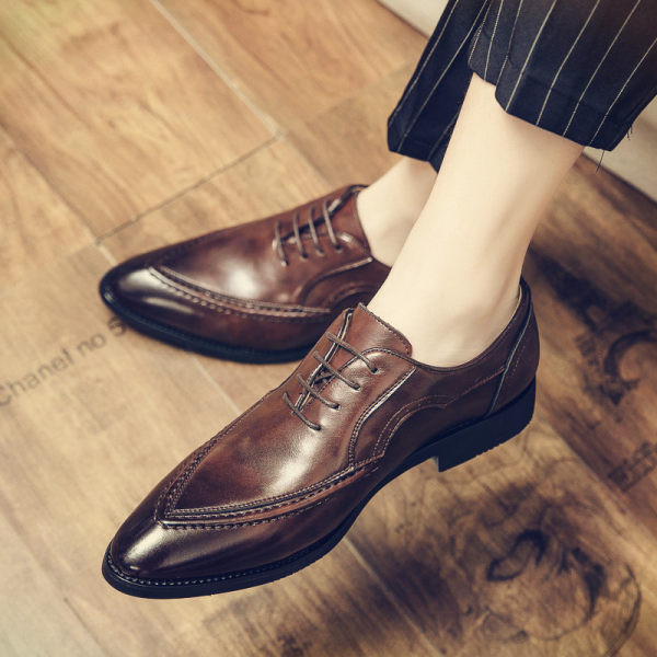 Ανδρικά δερμάτινα ρετρό παπούτσια