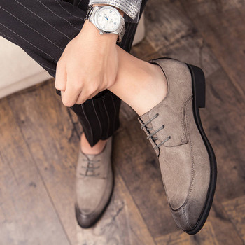 Нов модел ретро мъжки обувки с връзки