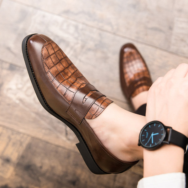 Férfi alkalmi bőrcipő több színben