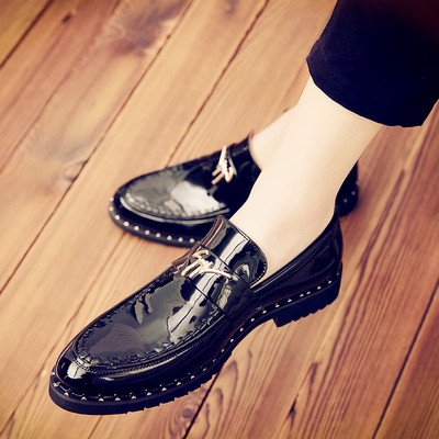 Vīriešu formālie apavi no eko ādas ar metāla elementiem
