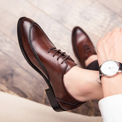 Svečane muške cipele od eko kože sa vezicama