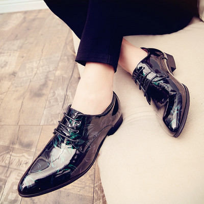 Modes vīriešu lakādas šņorējamas kurpes