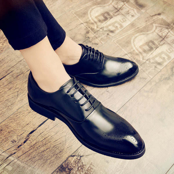 Μοντέρνα ανδρικά παπούτσια από οικολογικό δέρμα με κορδόνια νέο μοντέλο