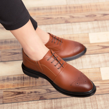Мъжки обувки от еко кожа с връзки официален модел