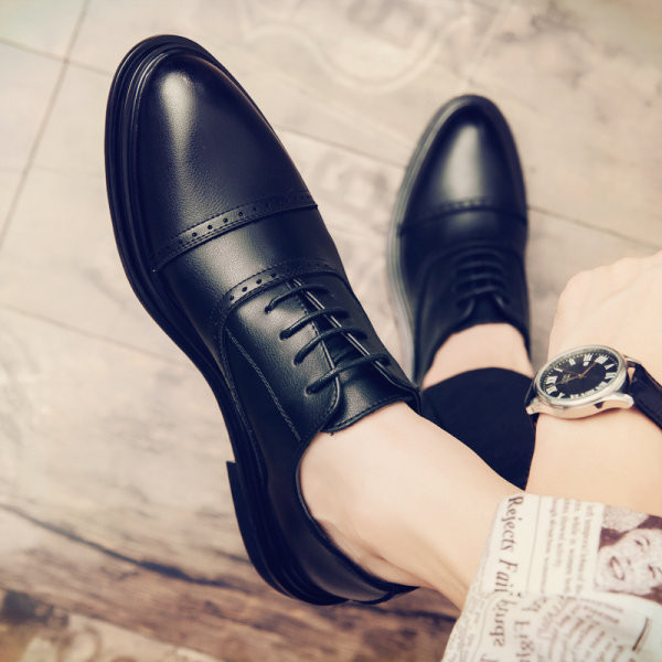 Tīra modeļa eko ādas šņorējamie formālie apavi vīriešiem