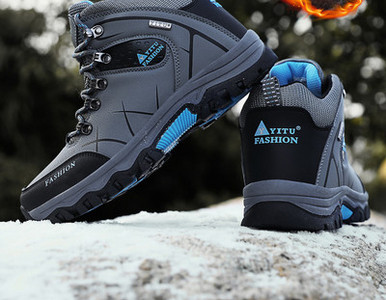 Pārgājienu ziemas zābaki ar šņorēm un oderi