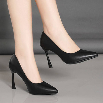 Κομψά γυναικεία μυτερά παπούτσια με ψηλό τακούνι 9,5cm