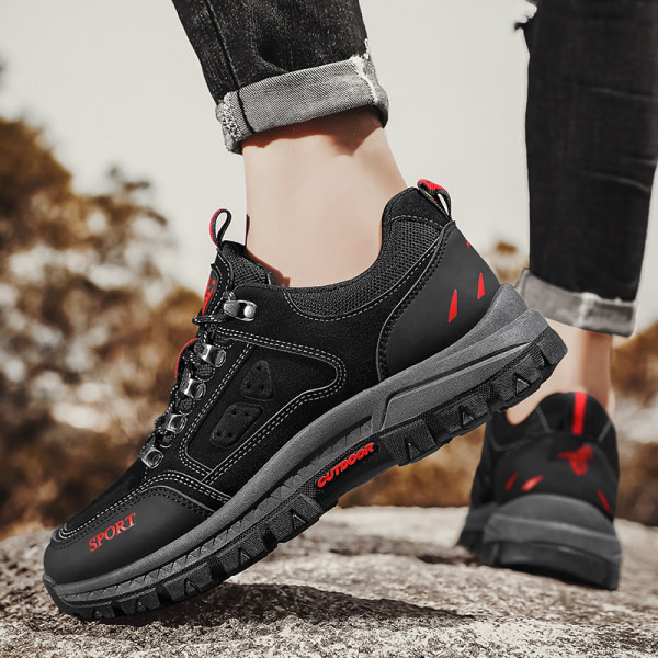 Φθινοπωρινές χειμερινές μπότες πεζοπορίας με γράμματα και κορδόνια για άντρες