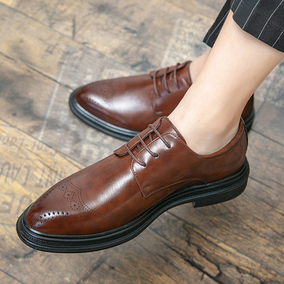 Eleganti eko ādas apavi ar šņorēm vīriešiem