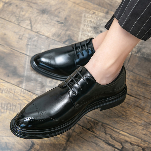 Eleganti eko ādas apavi ar šņorēm vīriešiem