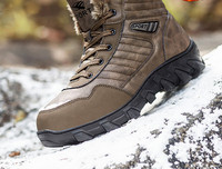 Vīriešu ziemas pārgājienu zābaki ar oderi