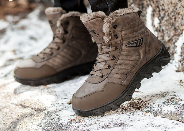 Vīriešu ziemas pārgājienu zābaki ar oderi