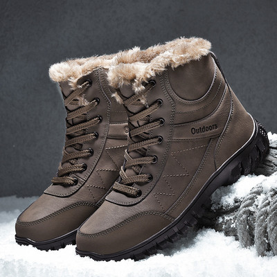 Vīriešu ziemas pārgājienu zābaki ar biezu samta oderi