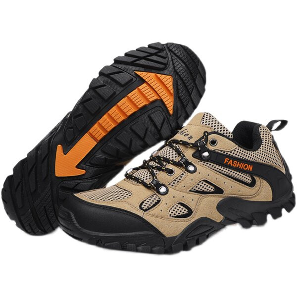 Férfi túrabakancs hálóval és felirattal