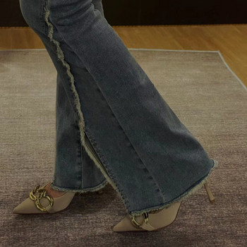 Μοντέρνα γυναικεία μυτερά παπούτσια με ψηλό τακούνι 8 εκατοστών