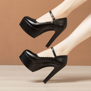 Дамски елегантни - обувки с ток 
