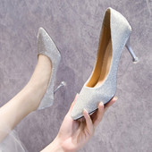 Eleganti sieviešu apavi sudraba un zelta krāsā