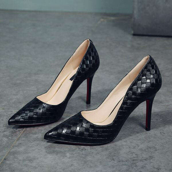 Sieviešu eko ādas apavi ar apdruku un augstu papēdi