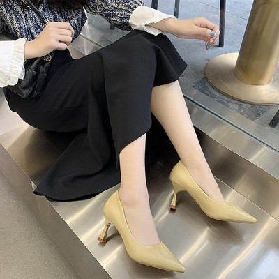 Modes sieviešu smailas kurpes no eko ādas