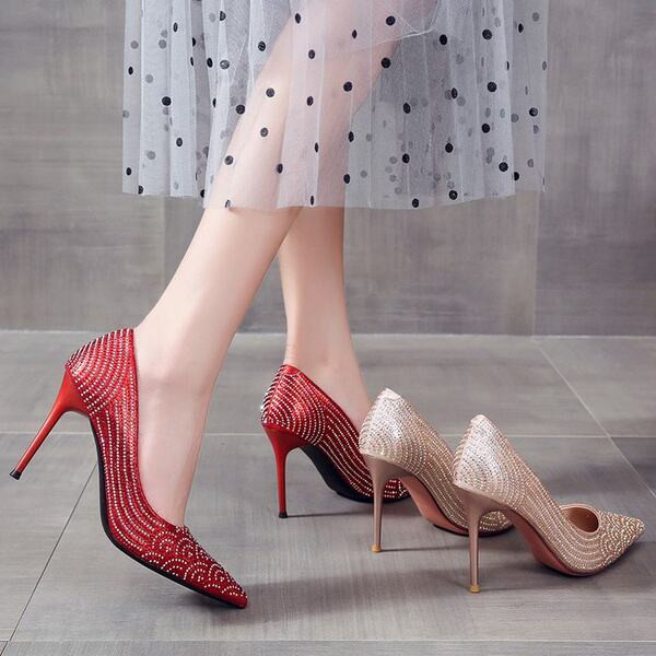 Smailas modes sieviešu apavi ar augstu un plānu papēžu 9 cm