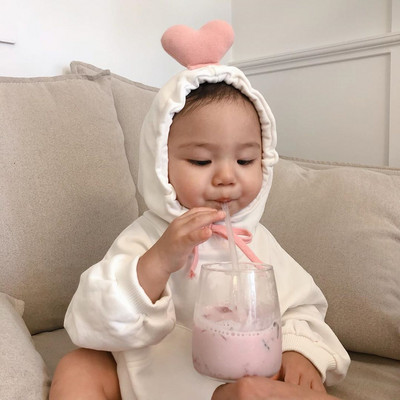 Dječji bodi od flisa dugih rukava s kapuljačom