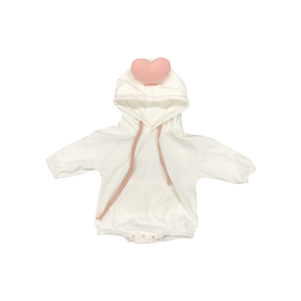 Dječji bodi od flisa dugih rukava s kapuljačom