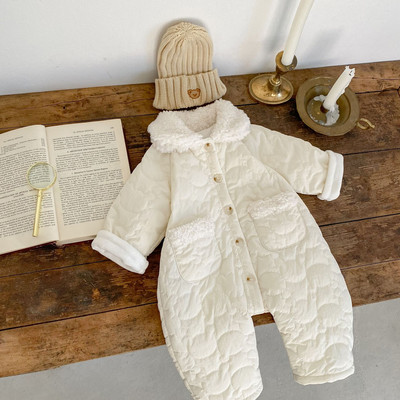 Zīdaiņu vilnas romeris ar apdruku un pogām