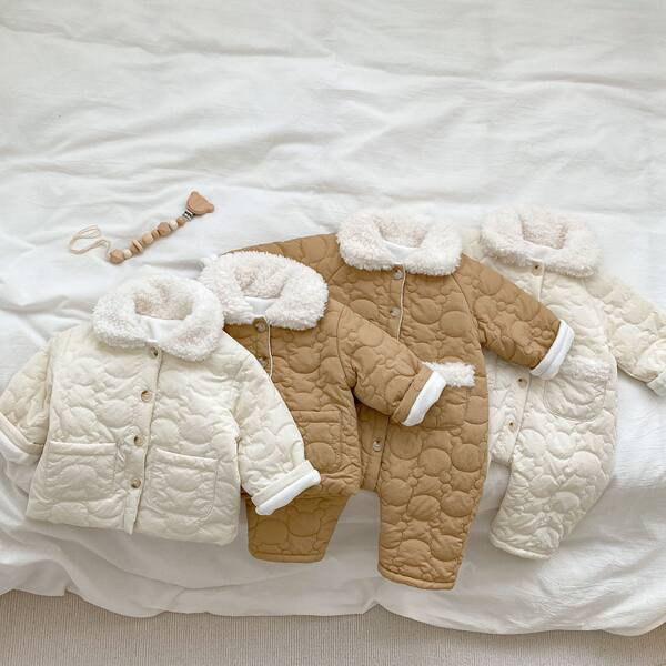 Zīdaiņu vilnas romeris ar apdruku un pogām