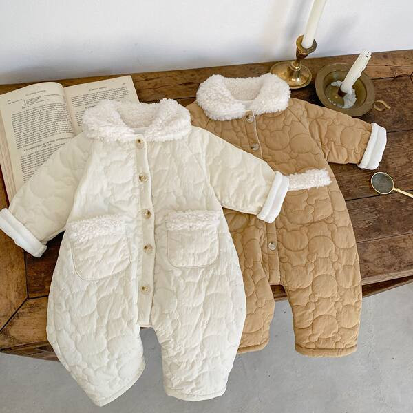 Zīdaiņu vilnas romeris ar apdruku un pogām