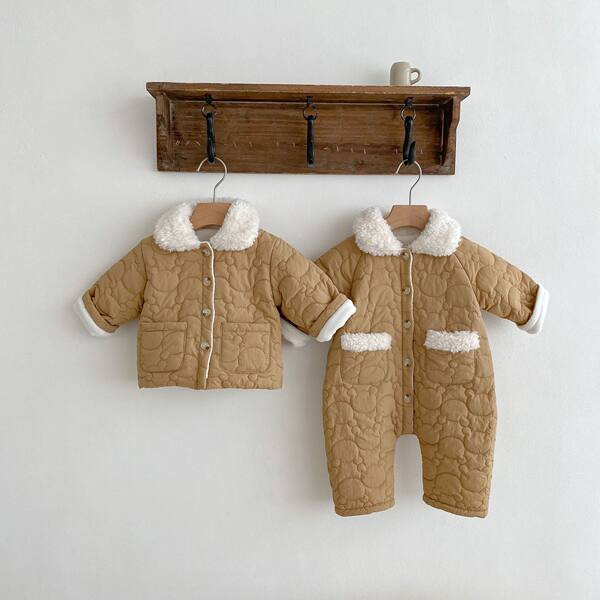 Zīdaiņu vilnas romeris ar apdruku un pogām