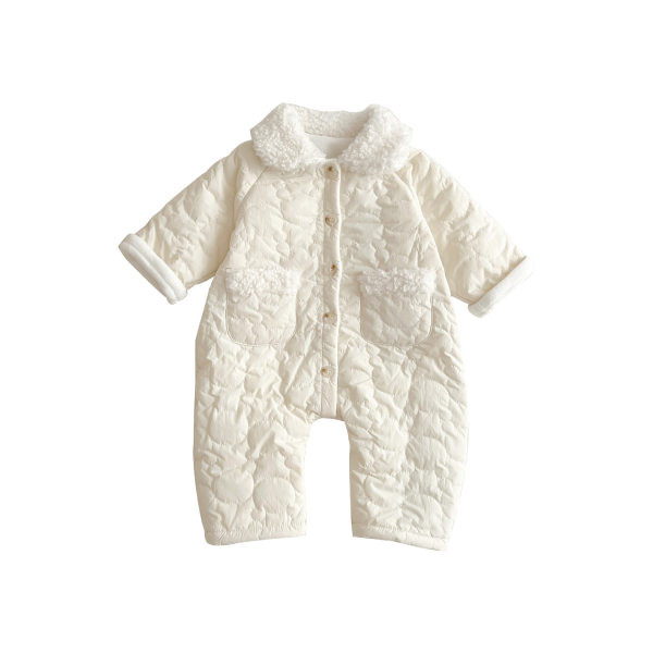 Zīdaiņu vilnas romeris ar apdruku un pogām