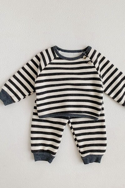 Csíkos baba kétrészes szett