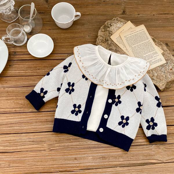 Jauna modeļa bērnu veste ar pogām meitenēm