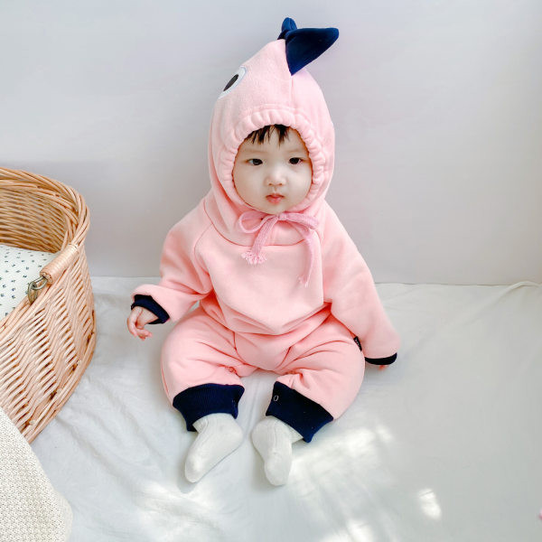 Modes bērnu rombiņas ar kapuci ar 3D elementu