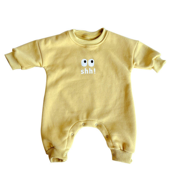 Zīdaiņu vilnas romeris ar apdruku un pogām