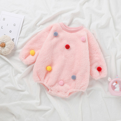 Baby down pom pom bodijs vai bikses meitenēm