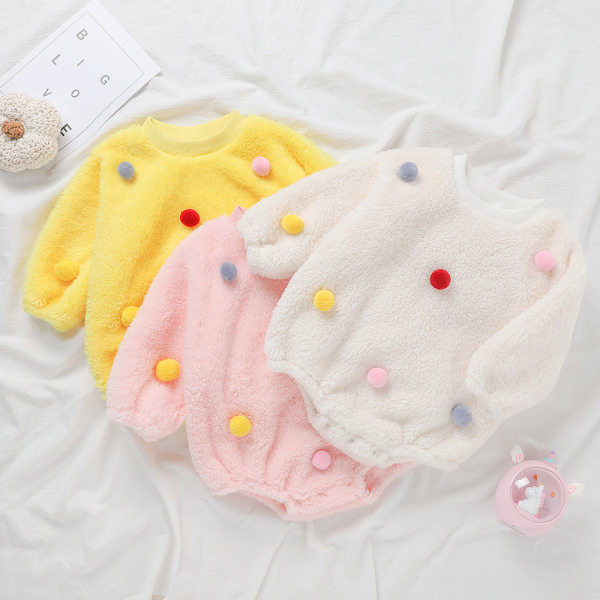 Baby down pom pom bodijs vai bikses meitenēm