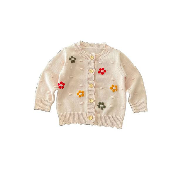 Ziemas jaka meitenēm ar ziedu rakstu