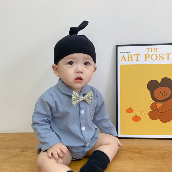 Új modell baba body klasszikus gallérral és csokornyakkendővel