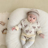 Βρεφικό σετ σε τρία μέρη με κουμπιά και στάμπα αρκούδας