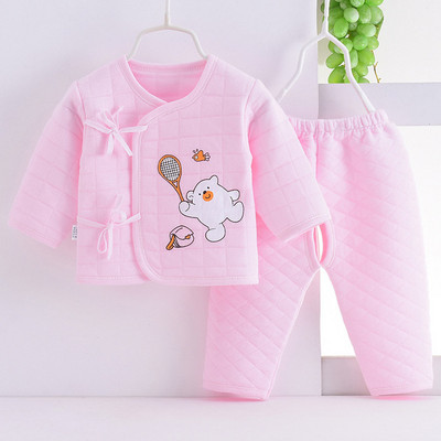 Kūdikio dviejų dalių rinkinys su kaklaraiščiais ir spauda