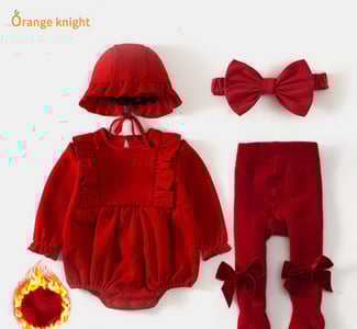 Baby fleece σετ με κορδέλα επίσημο σχέδιο