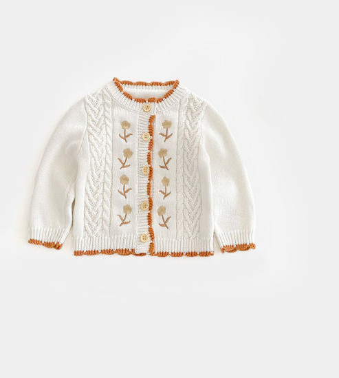 Βρεφική ζακέτα με κέντημα