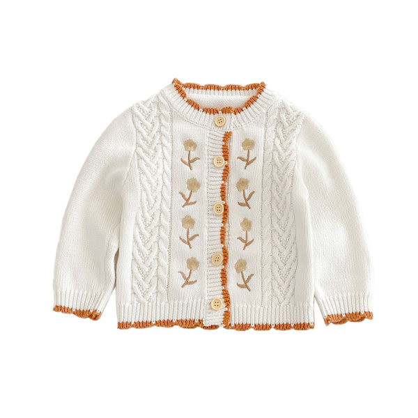 Βρεφική ζακέτα με κέντημα