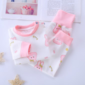 Baba magas derekú mintás kétrészes blúz és nadrág szett