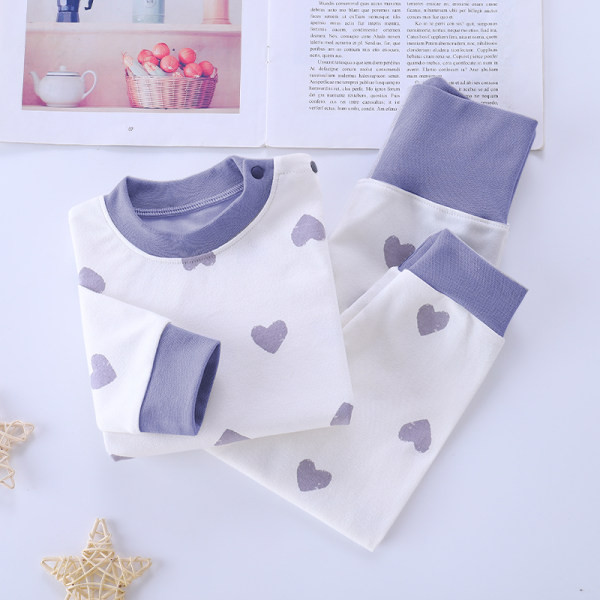 Baba magas derekú mintás kétrészes blúz és nadrág szett